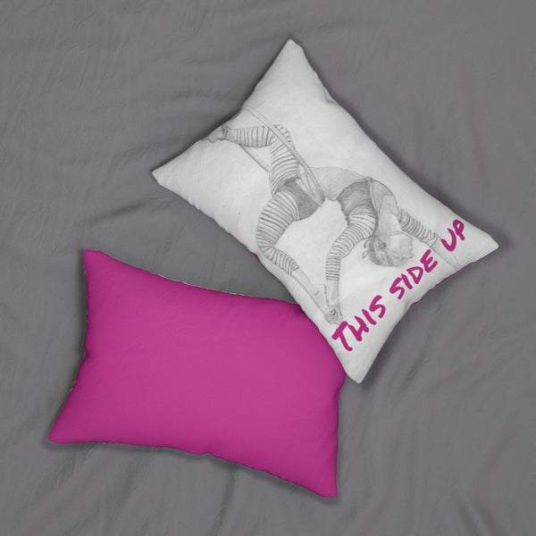 "This Side Up" Lumbar Pillow