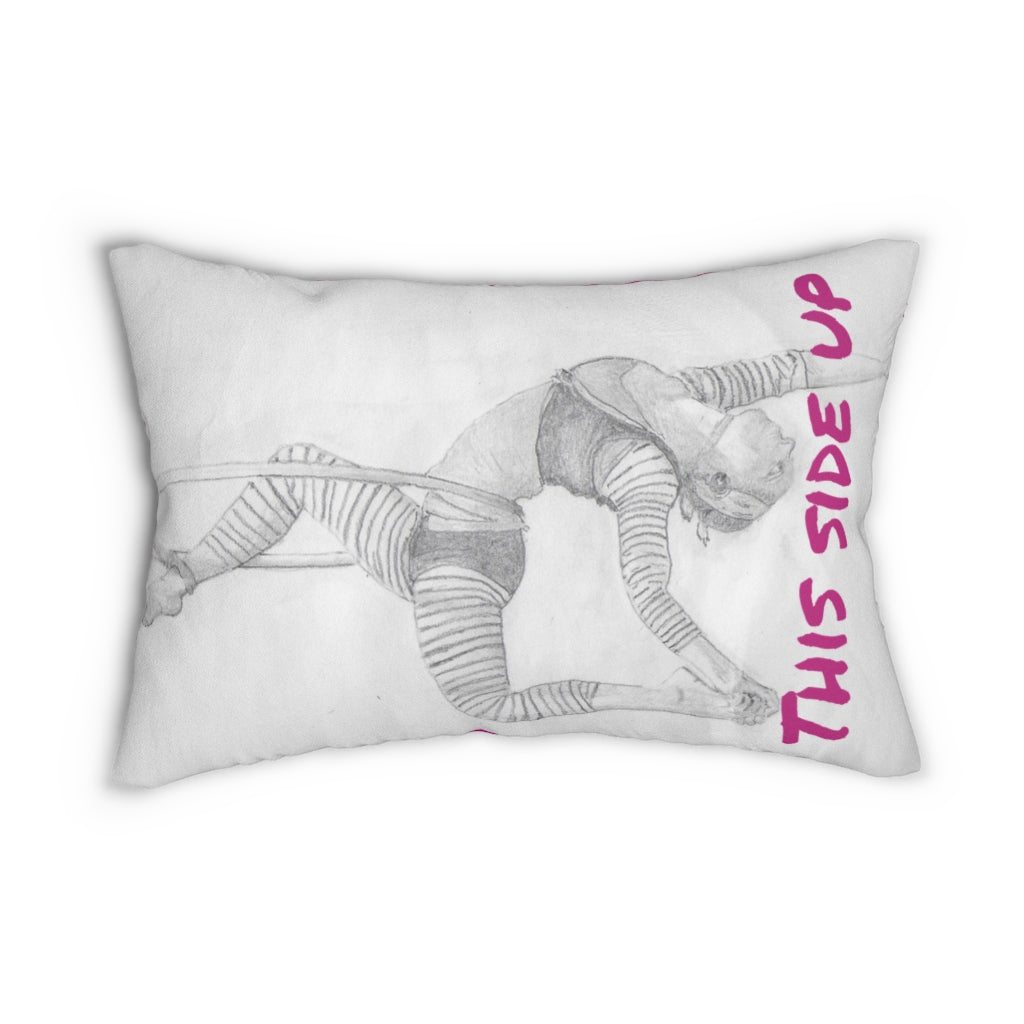 "This Side Up" Lumbar Pillow