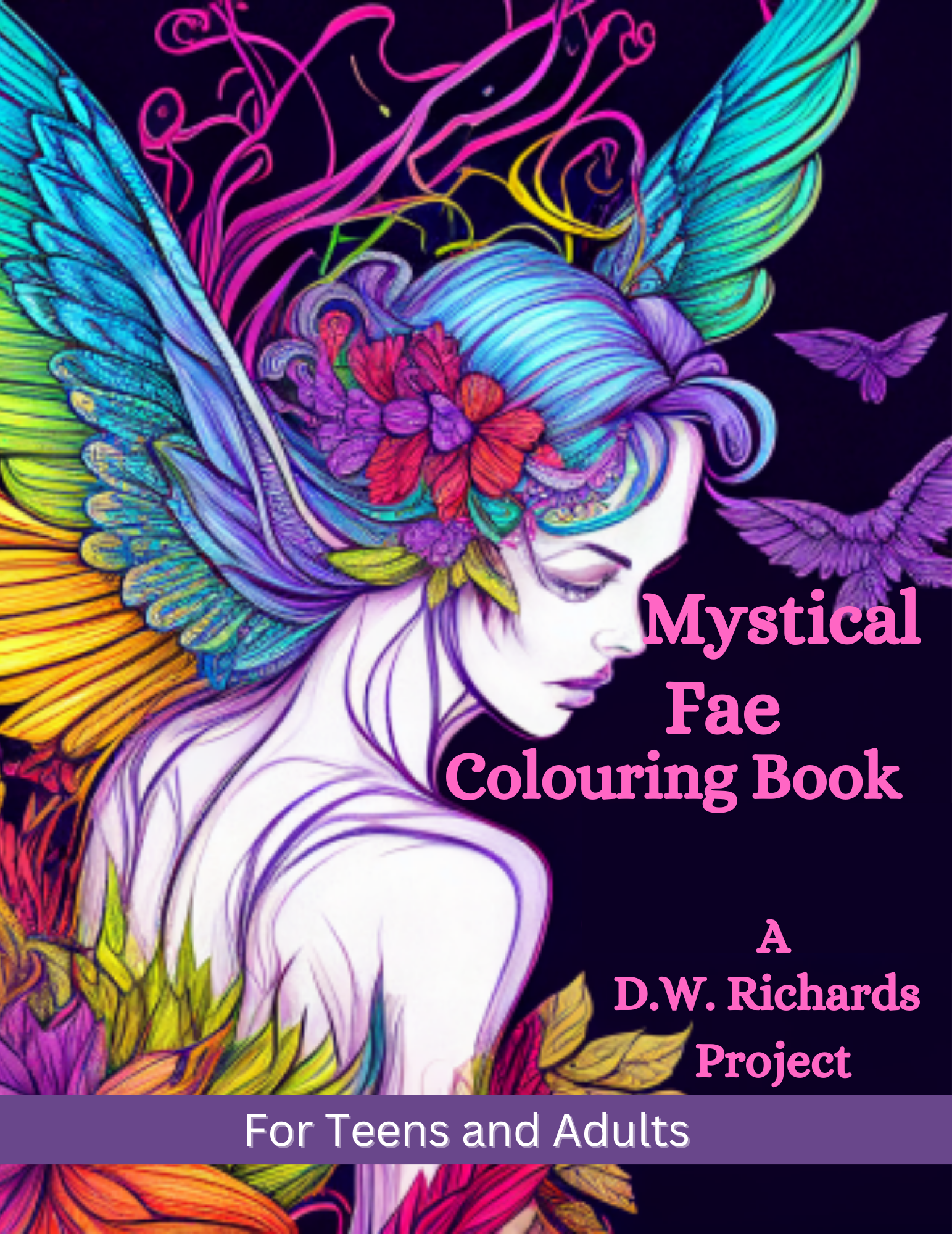 Mystical Fae Colouring Pages